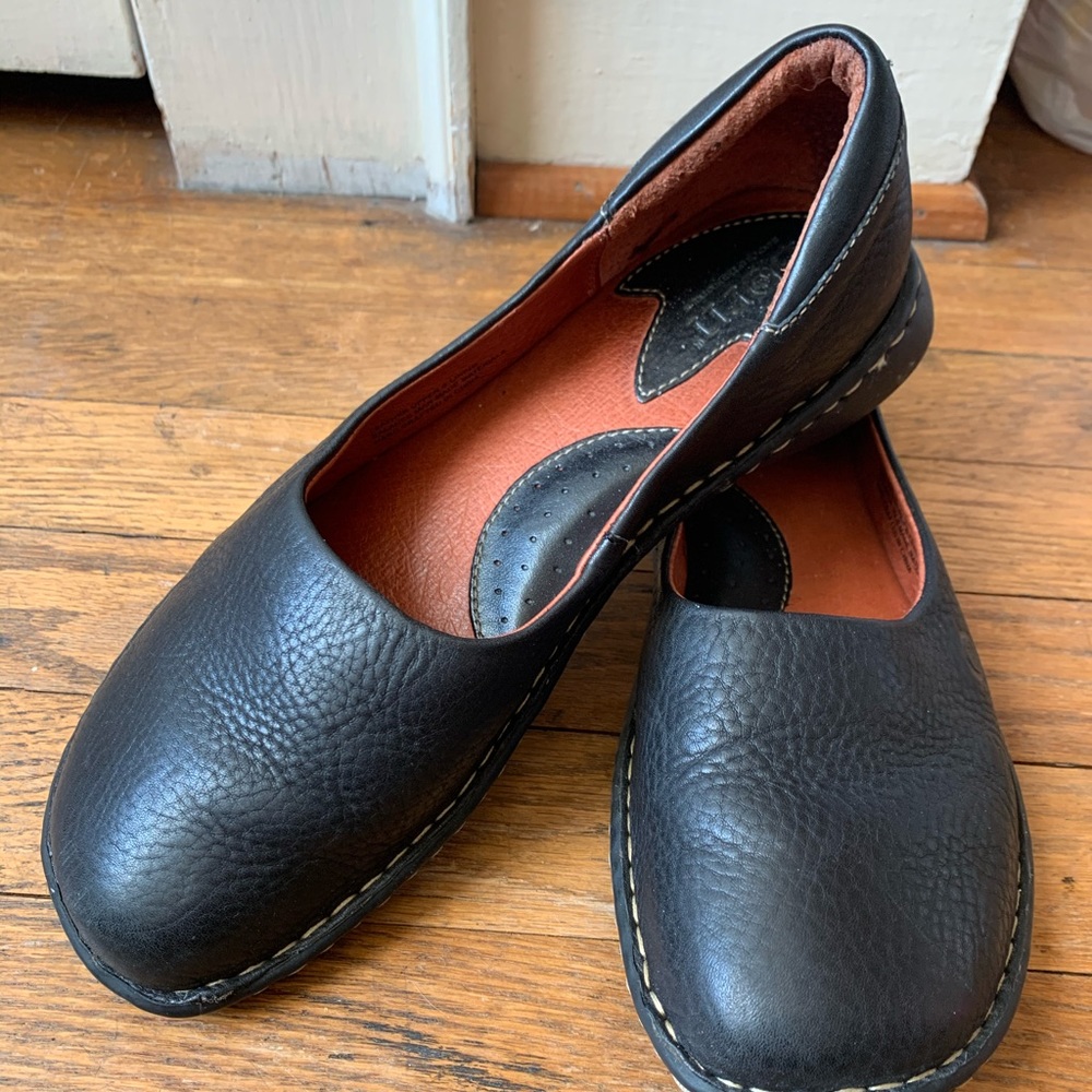 Black Born leather flats